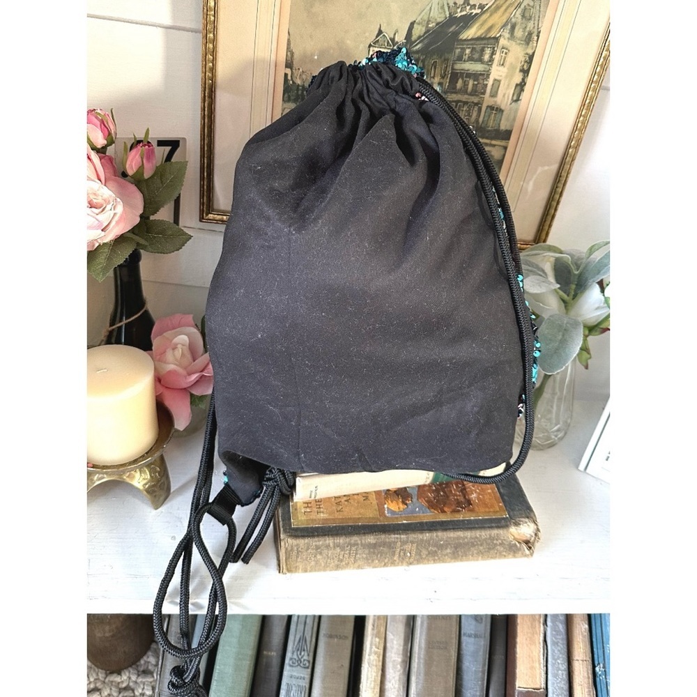 Drawstring Backpack With Reversible Sequins - image 3